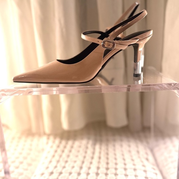 Charles & Keith Cream Pointed Heels - Picture 6 of 8